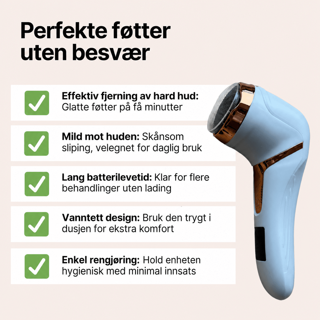 SoleCare elektrisk callusfjerner for hard hud - AVABeauty.no
